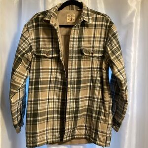 RedHead Men's Plaid Shirt Jacket - Green and Tan
